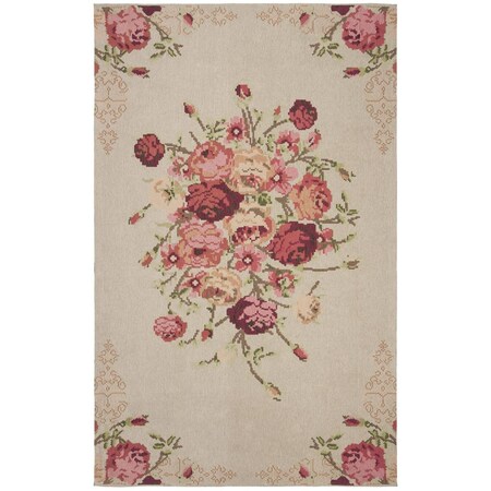 Safavieh 2 ft. 3 in. x 8 ft. Classic Vintage Rectangle Flat Weave Rug - Beige & Red CLV115B-28